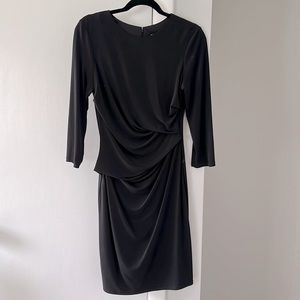 3/4 sleeve little black dress - perfect for weddings and holiday parties!